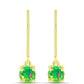Set din Argint 925 Placat cu Aur ( 4.19 grame ) cu Opal Verde Etiopian Lega Dembi și Opal Etiopian Negru Lega Dembi 1.73 Carate ( Cercei )