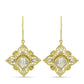 Cercei din Argint 925 Placat cu Aur ( 5.26 grame ) cu Sidef și Topaz Alb 2.27 Carate