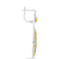 Cercei din Argint 925 ( 6.99 grame ) cu Citrin Ural și Topaz Alb 7.38 Carate