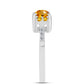 Inel din Argint 925 ( 2.45 grame ) cu Citrin Ural și Topaz Alb 1.49 Carate