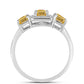 Inel din Argint 925 ( 2.99 grame ) cu Citrin Ural și Topaz Alb 1.49 Carate