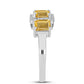 Inel din Argint 925 ( 2.99 grame ) cu Citrin Ural și Topaz Alb 1.49 Carate