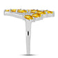 Inel din Argint 925 ( 3.98 grame ) cu Citrin Ural și Topaz Alb 1.66 Carate