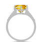 Inel din Argint 925 ( 1.94 grame ) cu Citrin Ural și Topaz Alb 1.71 Carate