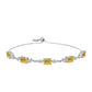 Brățară din Argint 925 ( 5.88 grame ) cu Citrin Ural și Topaz Alb 5.12 Carate