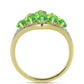 Inel din Argint 925 Placat cu Aur ( 4.25 grame ) cu Opal Verde Etiopian Lega Dembi și Topaz Alb 2.83 Carate