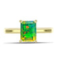Inel din Argint 925 Placat cu Aur ( 2.02 grame ) cu Opal Verde Etiopian Lega Dembi 0.88 Carate