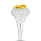 Inel din Argint 925 ( 3.12 grame ) cu Citrin Ural și Topaz Alb 1.89 Carate