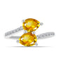 Inel din Argint 925 ( 2.46 grame ) cu Citrin Ural și Topaz Alb 2.23 Carate