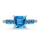 Inel din Argint 925 ( 2.45 grame ) cu Topaz Swiss Blue 2.4 Carate