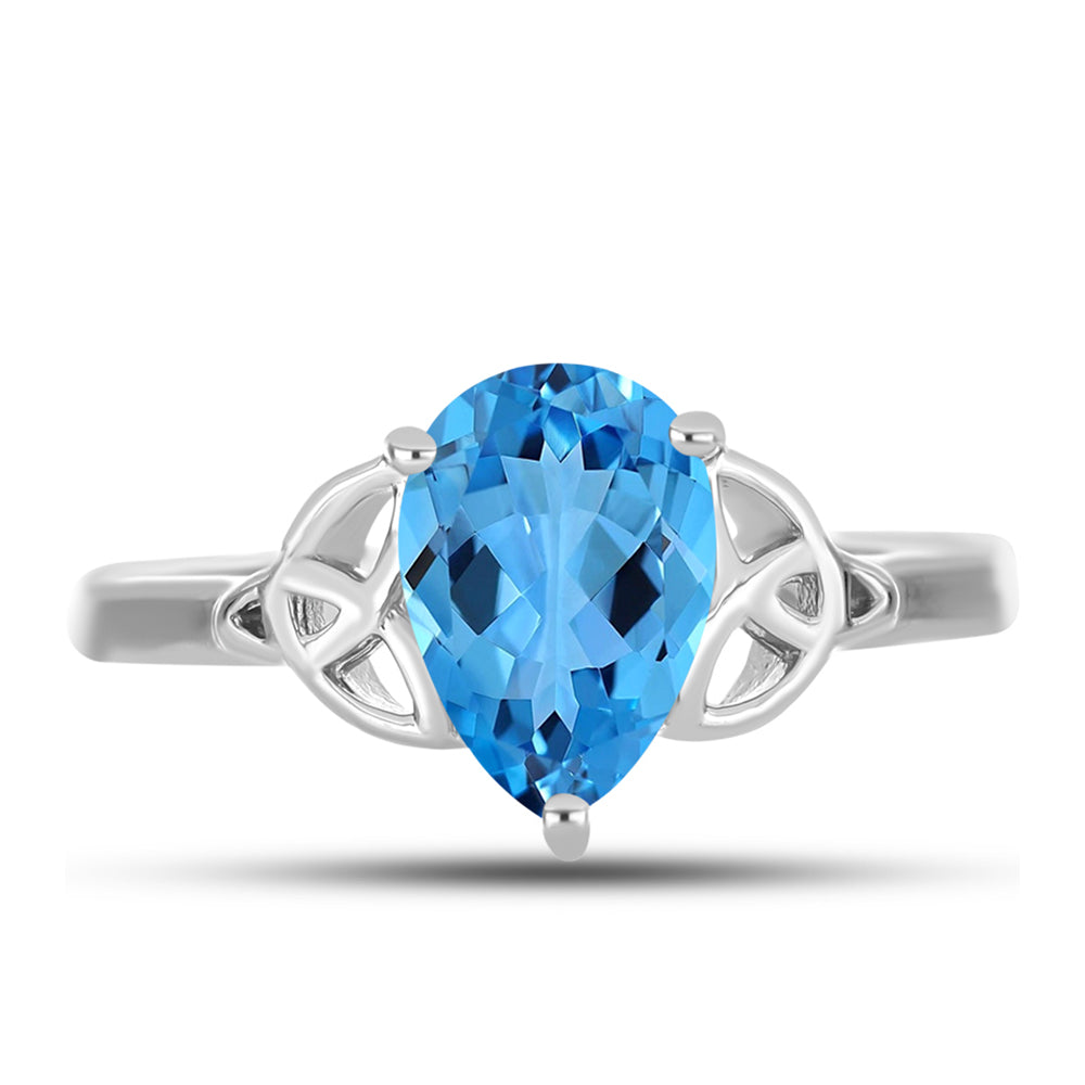 Inel din Argint 925 ( 2.51 grame ) cu Topaz Swiss Blue 2.09 Carate
