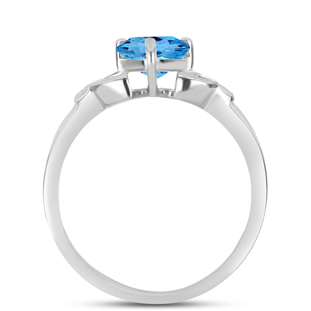 Inel din Argint 925 ( 2.51 grame ) cu Topaz Swiss Blue 2.09 Carate 2 