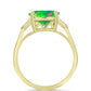 Inel din Argint 925 Placat cu Aur ( 3.08 grame ) cu Opal Verde Etiopian Lega Dembi și Topaz Alb 2.59 Carate