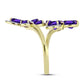 Inel din Argint 925 Placat cu Aur ( 5.41 grame ) cu Ametist Marocan și Topaz Alb 4.36 Carate