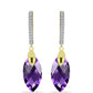 Cercei din Argint 925 Placat cu Aur ( 3.47 grame ) cu Ametist Marocan și Topaz Alb 10.66 Carate