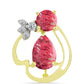 Broşă din Argint 925 Placat cu Aur ( 3.3 grame ) cu Thulit și Topaz Alb 3.5 Carate