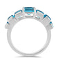 Inel din Argint 925 ( 4.22 grame ) cu Topaz Swiss Blue 6 Carate