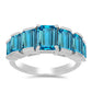 Inel din Argint 925 ( 4.22 grame ) cu Topaz Swiss Blue 6 Carate