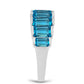 Inel din Argint 925 ( 4.22 grame ) cu Topaz Swiss Blue 6 Carate