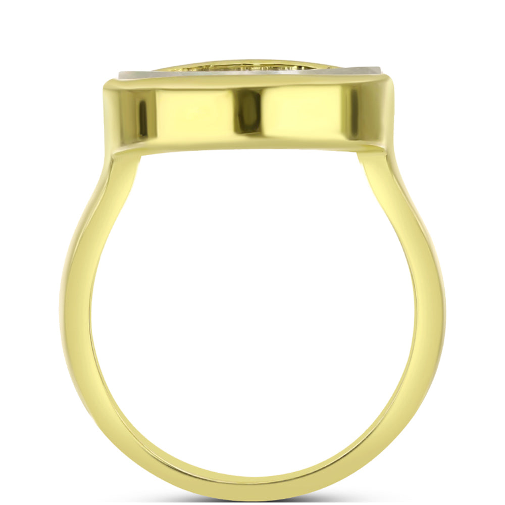 Inel din Argint 925 Placat cu Aur ( 4.31 grame ) cu Sidef 3.87 Carate 2 
