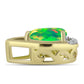 Pandantiv din Argint 925 Placat cu Aur ( 0.95 grame ) cu Opal Verde Etiopian Lega Dembi și Topaz Alb 0.45 Carate