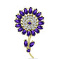 Broşă din Argint 925 Placat cu Aur ( 6.01 grame ) cu Ametist Marocan și Topaz Alb 4.72 Carate