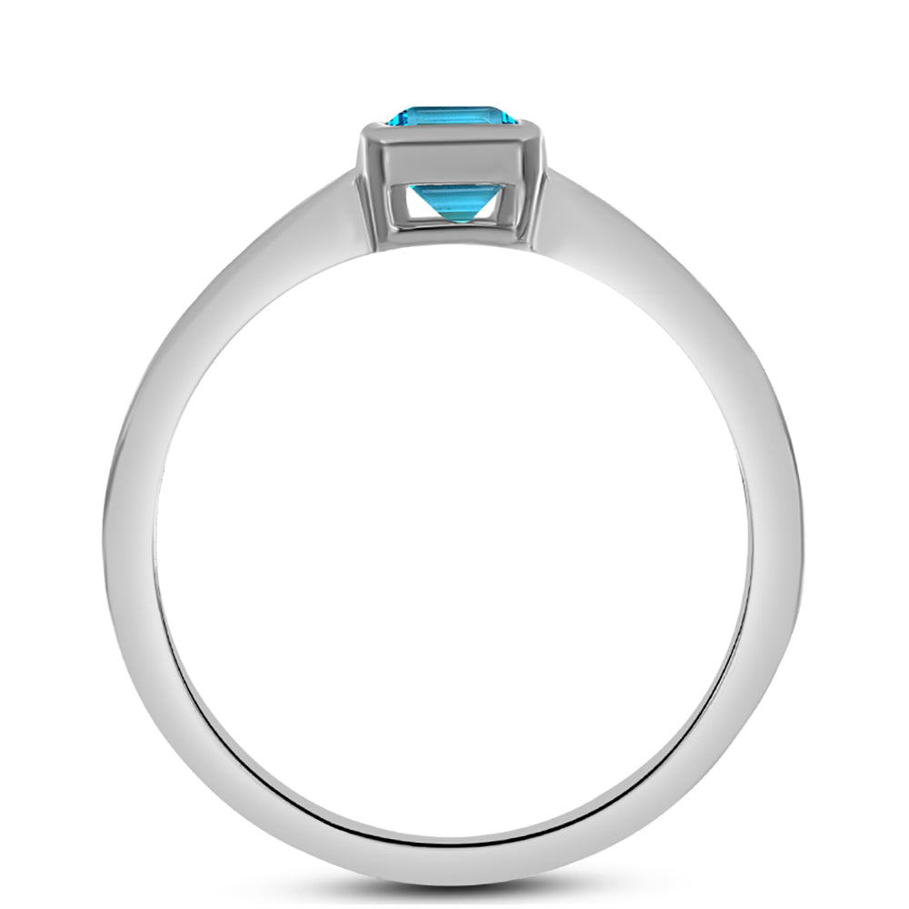 Inel din Argint 925 ( 1.91 grame ) cu Topaz Swiss Blue 0.7 Carate