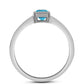 Inel din Argint 925 ( 1.91 grame ) cu Topaz Swiss Blue 0.7 Carate