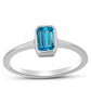 Inel din Argint 925 ( 1.91 grame ) cu Topaz Swiss Blue 0.7 Carate