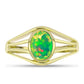 Inel din Argint 925 Placat cu Aur ( 3.33 grame ) cu Opal Verde Etiopian Lega Dembi 0.72 Carate