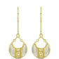 Cercei din Argint 925 Placat cu Aur ( 6.13 grame ) cu Sidef 4.24 Carate