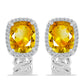 Cercei din Argint 925 ( 4.16 grame ) cu Citrin Ural și Topaz Alb 5.46 Carate
