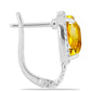 Cercei din Argint 925 ( 4.16 grame ) cu Citrin Ural și Topaz Alb 5.46 Carate