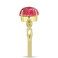 Inel din Argint 925 Placat cu Aur ( 2.57 grame ) cu Thulit 4.55 Carate