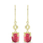 Cercei din Argint 925 Placat cu Aur ( 2.74 grame ) cu Thulit 4.75 Carate