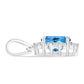 Pandantiv din Argint 925 ( 1.17 grame ) cu Topaz Swiss Blue și Topaz Alb 1.81 Carate