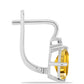 Cercei din Argint 925 ( 2.59 grame ) cu Citrin Ural și Topaz Alb 2.17 Carate