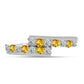 Inel din Argint 925 ( 2.4 grame ) cu Citrin Ural și Topaz Alb 0.44 Carate