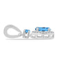 Pandantiv din Argint 925 ( 1.3 grame ) cu Topaz Swiss Blue și Topaz Alb 1.28 Carate