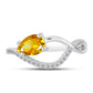 Inel din Argint 925 ( 2.07 grame ) cu Citrin Ural și Topaz Alb 0.69 Carate