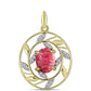 Pandantiv din Argint 925 Placat cu Aur ( 1.65 grame ) cu Thulit și Topaz Alb 2.48 Carate