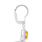 Cercei din Argint 925 ( 2.08 grame ) cu Citrin Ural și Topaz Alb 1.04 Carate
