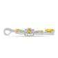 Cruce Pandantiv din Argint 925 ( 3.56 grame ) cu Citrin Ural și Topaz Alb 1.79 Carate