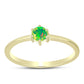 Inel din Argint 925 Placat cu Aur ( 1.48 grame ) cu Opal Verde Etiopian Lega Dembi 0.15 Carate