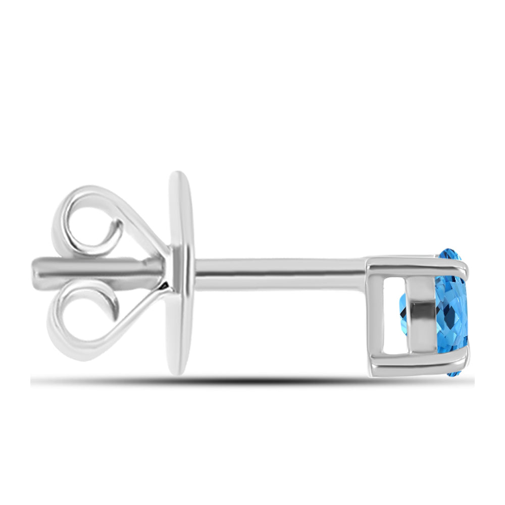 Cercei din Argint 925 ( 0.91 grame ) cu Topaz Swiss Blue 0.46 Carate 2 