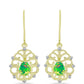 Cercei din Argint 925 Placat cu Aur ( 3.67 grame ) cu Opal Verde Etiopian Lega Dembi și Topaz Alb 0.98 Carate