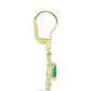 Cercei din Argint 925 Placat cu Aur ( 3.67 grame ) cu Opal Verde Etiopian Lega Dembi și Topaz Alb 0.98 Carate
