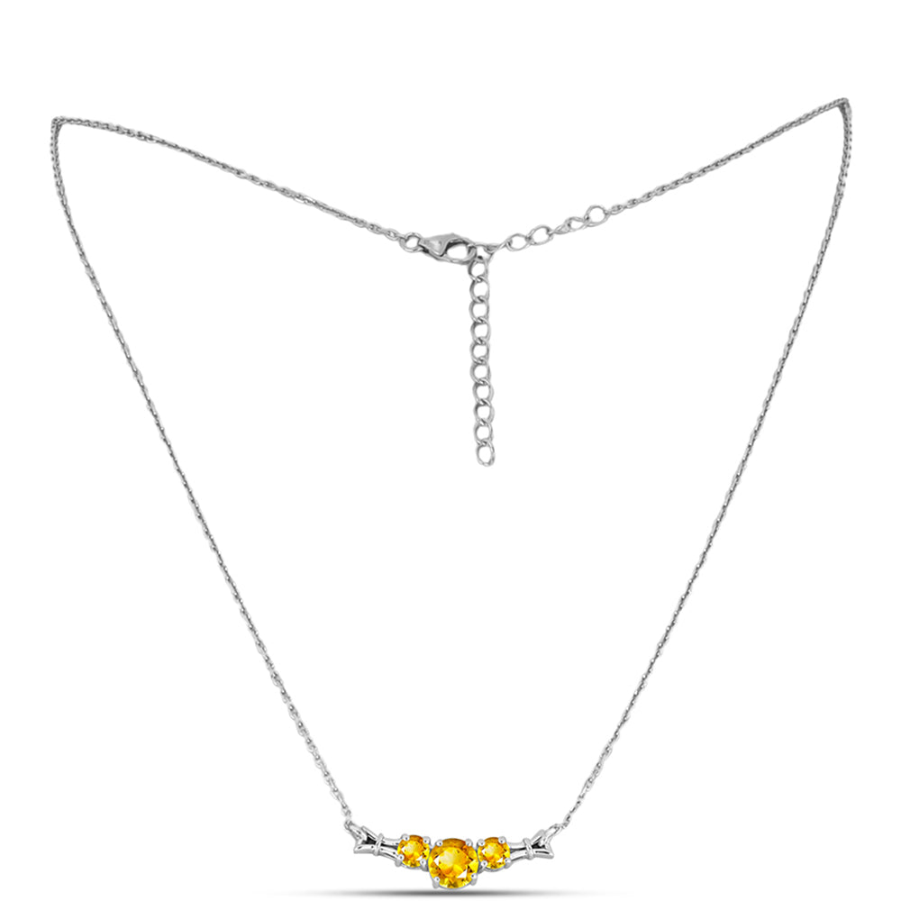 Colier din Argint 925 ( 3.62 grame ) cu Citrin Ural 1.24 Carate 1 