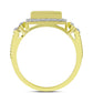 Inel din Argint 925 Placat cu Aur ( 4.28 grame ) cu Sidef și Topaz Alb 4.16 Carate