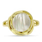 Inel din Argint 925 Placat cu Aur ( 4.45 grame ) cu Sidef 2.64 Carate